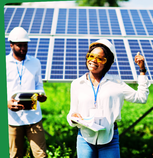 équipe installation panneaux solaires et groupe électrogène Netis Africa Group